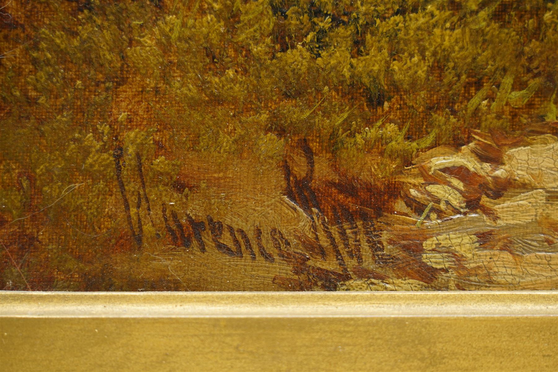 Clarence Henry Roe (British 1850-1909): 'View in Derbyshire', oil on canvas signed, titled on label verso 60cm x 90cm