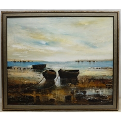  Ronald Pawson (British c.1917-1977): 'Low Tide', oil on canvas signed, titled and signed with artist's address verso 50cm x 60cm  
