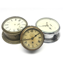20th century 'Smiths Astral' ships bulk head type clock and two other 20th century bulk head clocks for spares/parts