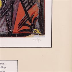 Edward Harris Wolfe (South African 1897-1982): 'Song of Songs', set of twelve limited edition lithographs on silvered paper each signed and numbered 228/250 in pencil, 36cm x 26cm, in matching frames (12)