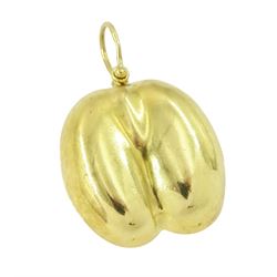 18ct gold Coco de Mer pendant, stamped