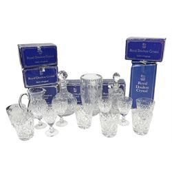 Royal Doulton table glassware, together with decanters and other glass items 