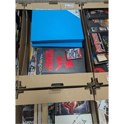 Collection of Sci-Fi related books, collectables and ephemera, including Star Wars, Buffy, Star Trek, Doctor Who and James Bond, together with other novels and non-fiction books, in six boxes