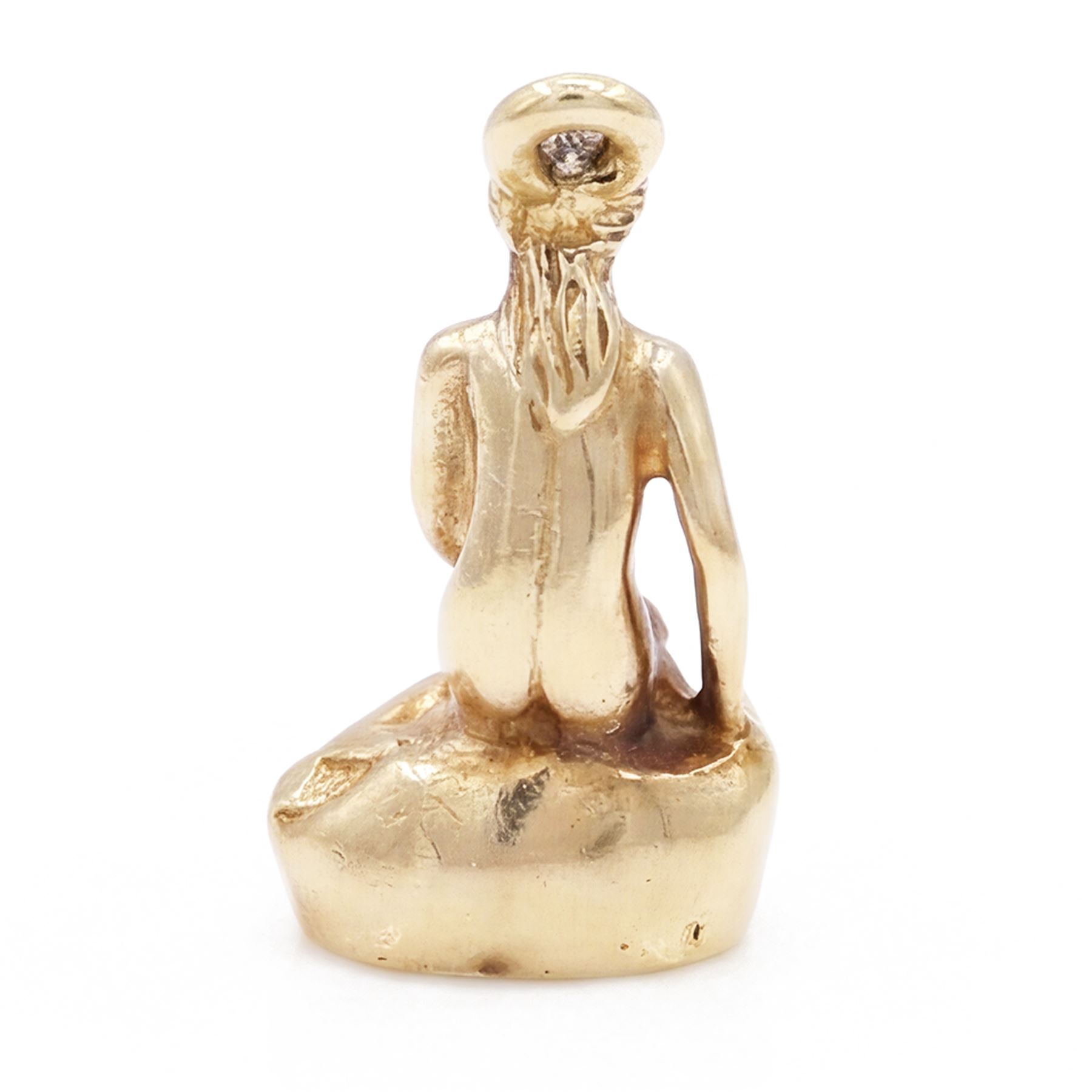 Danish 14ct gold 'Little Mermaid' charm / pendant by Bernhard Hertz, stamped 585