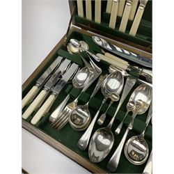 B & J Sippel Ltd, Sheffield, part canteen of plated and stainless steel cutlery