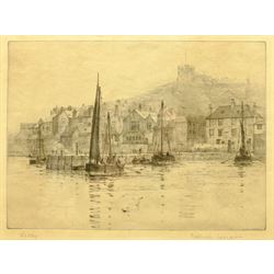Rowland Langmaid (British 1897-1956): 'Whitby', drypoint etching signed and titled in pencil 20cm x 27cm