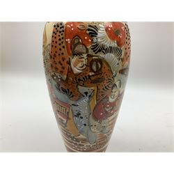 Collection of mostly Oriental ceramics, to include three 20th century Japanese Satsuma vases, two Japanese Imari plates, etc. 