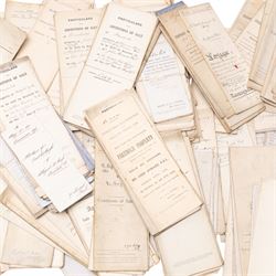 York and Yorkshire legal ephemera - large box of late 19th/early 20th century conveyancing documents, agreements, mortgages, conditions of sale and solicitor’s papers relating to York and surrounding area properties, including Acomb New Estate, Bishopthorpe, Huntington Road, Victoria Avenue, Swinerton Avenue and other addresses, many with York solicitor/printer details