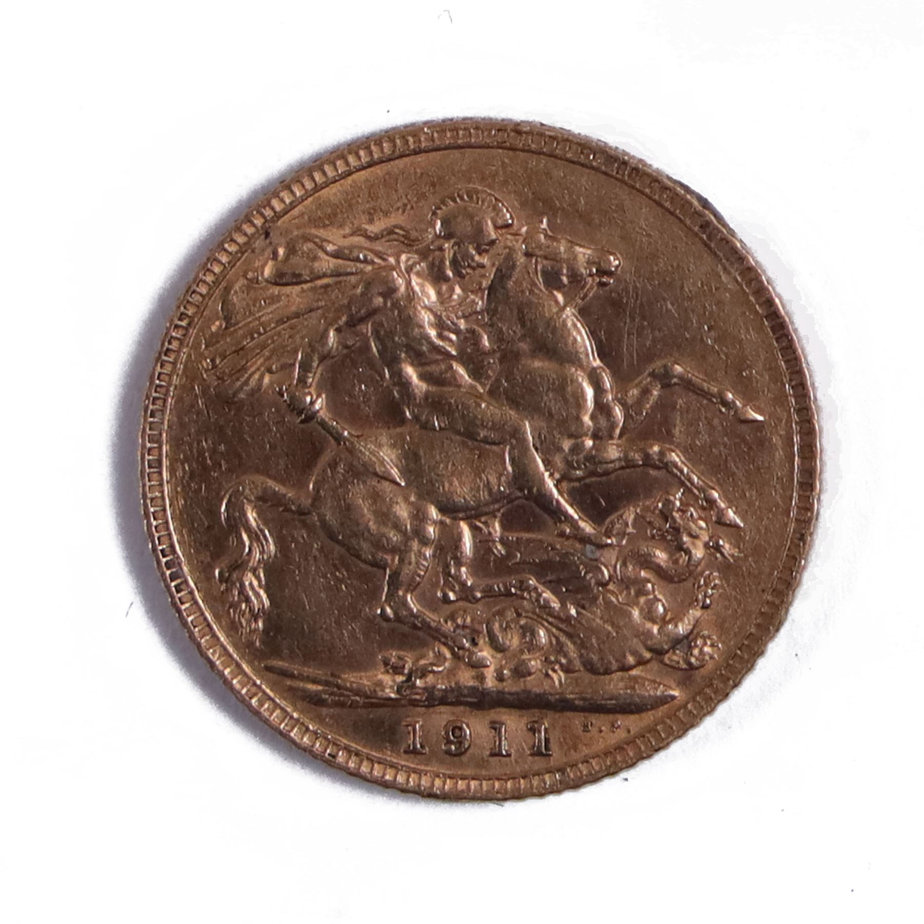 King George V 1911 gold full sovereign coin