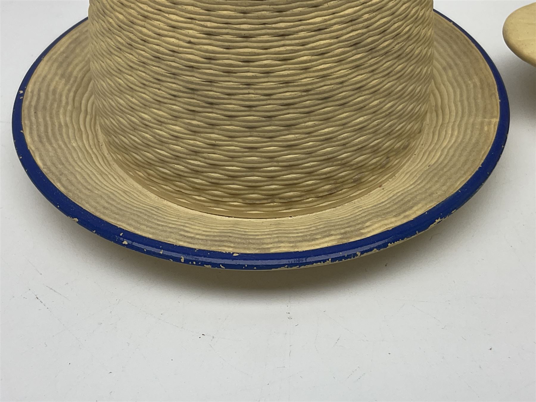  19th century Wedgwood drabware beehive honey pot, together with another similar example, Wedgwood H12cm 