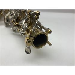 St Louis Alto saxophone, serial no.82437 in John Packer JP Blues 141 carrying case; with two-piece saxophone stand