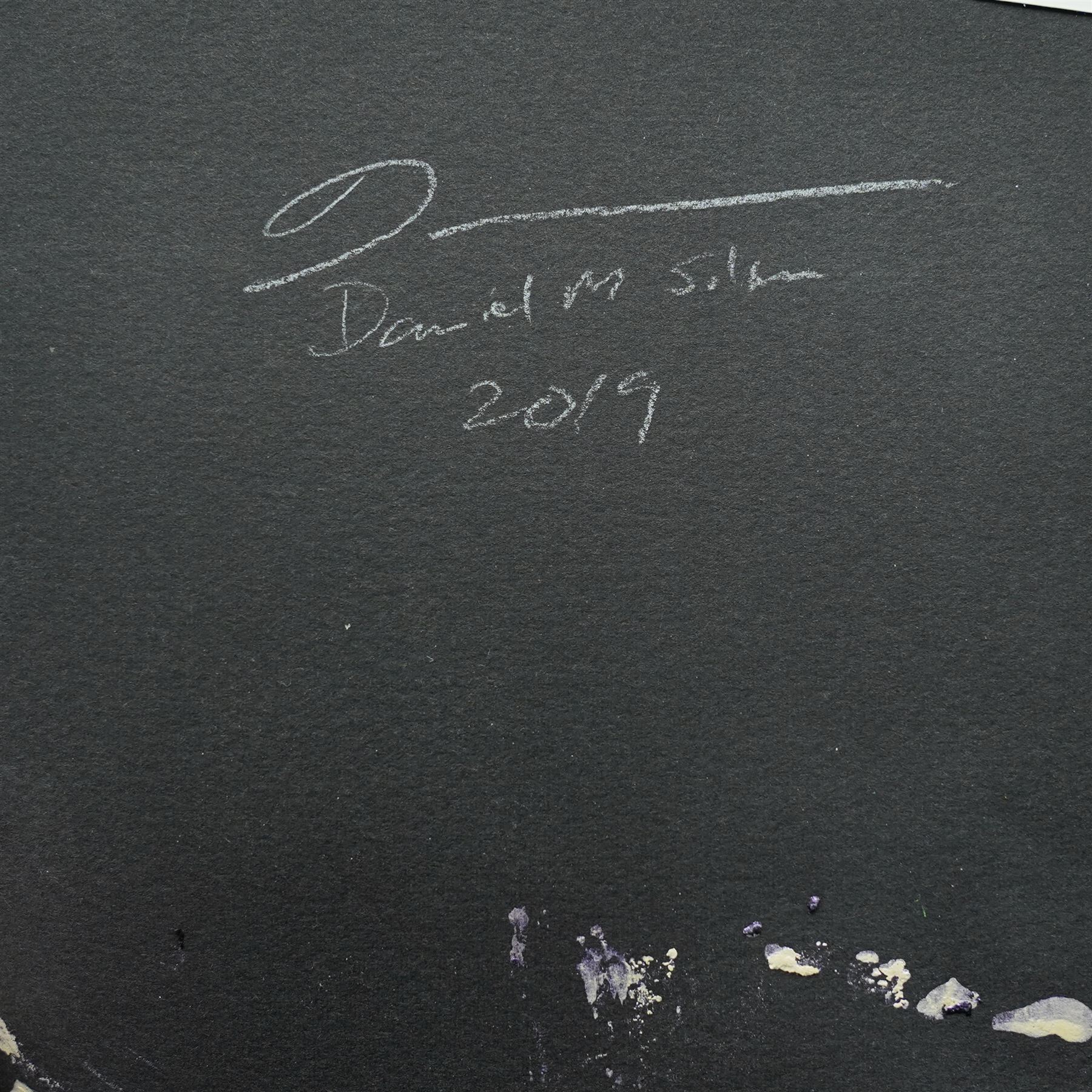 Daniel Martin Sullivan (American 1980-): 'Retrograde' and 'Abstract', oil on panel and oil on card signed and dated 2019 verso max 25.5cm x 25.5cm (2) (unframed)
Provenance: The Art House, Michigan, USA