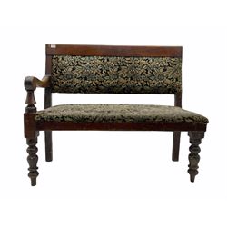 19th century mahogany bench seat 
