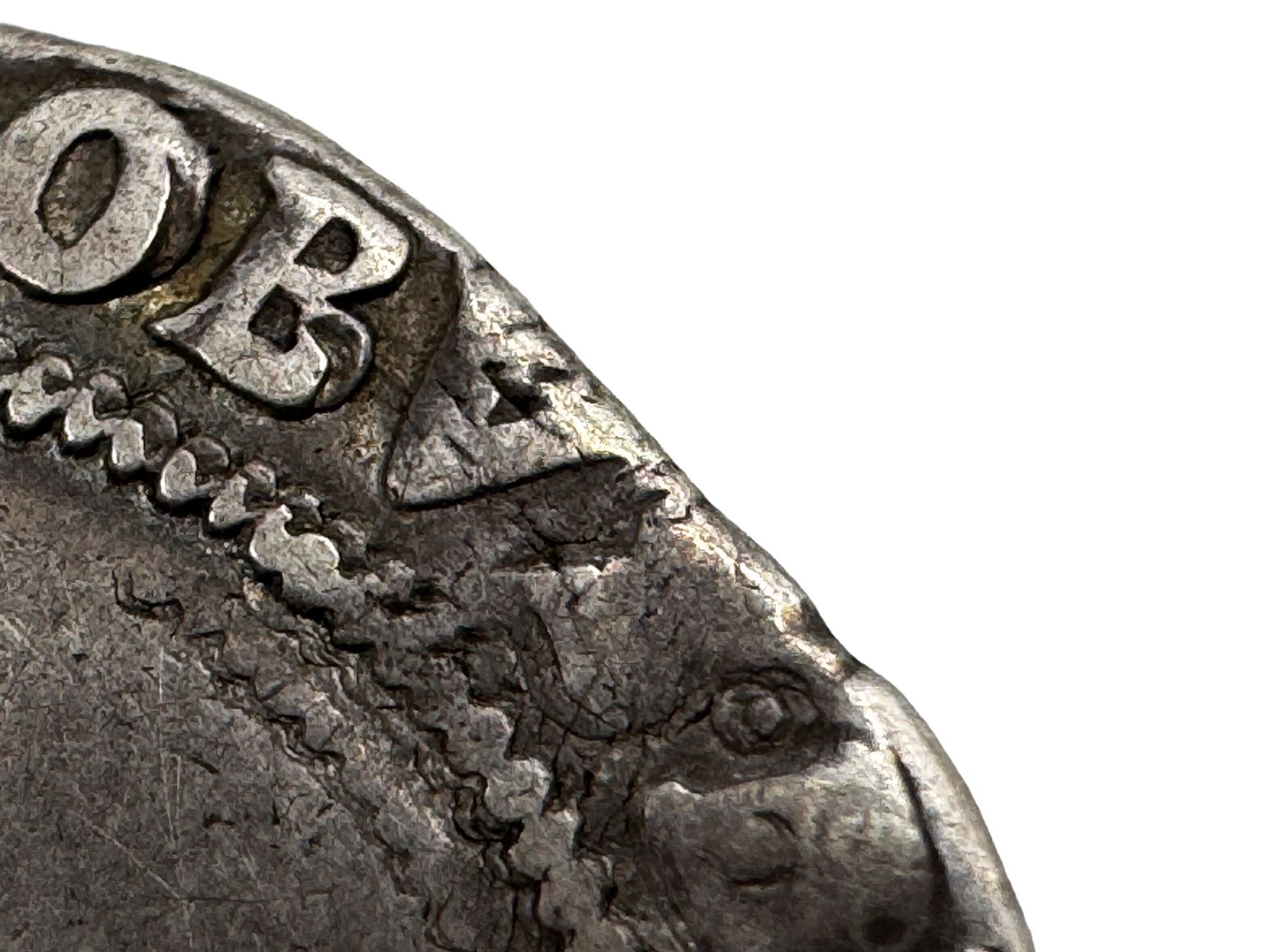 James I Irish 17th century silver one shilling coin
