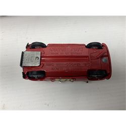 Corgi - Gift Set no.41 comprising Carrimore Mark Iv Transporter, Morris Mini-Cooper, BMC Mini-Cooper S, Morris Mini-Minor, Volvo P.1800 and Sunbeam IMP; missing MGC GT car; in original box 