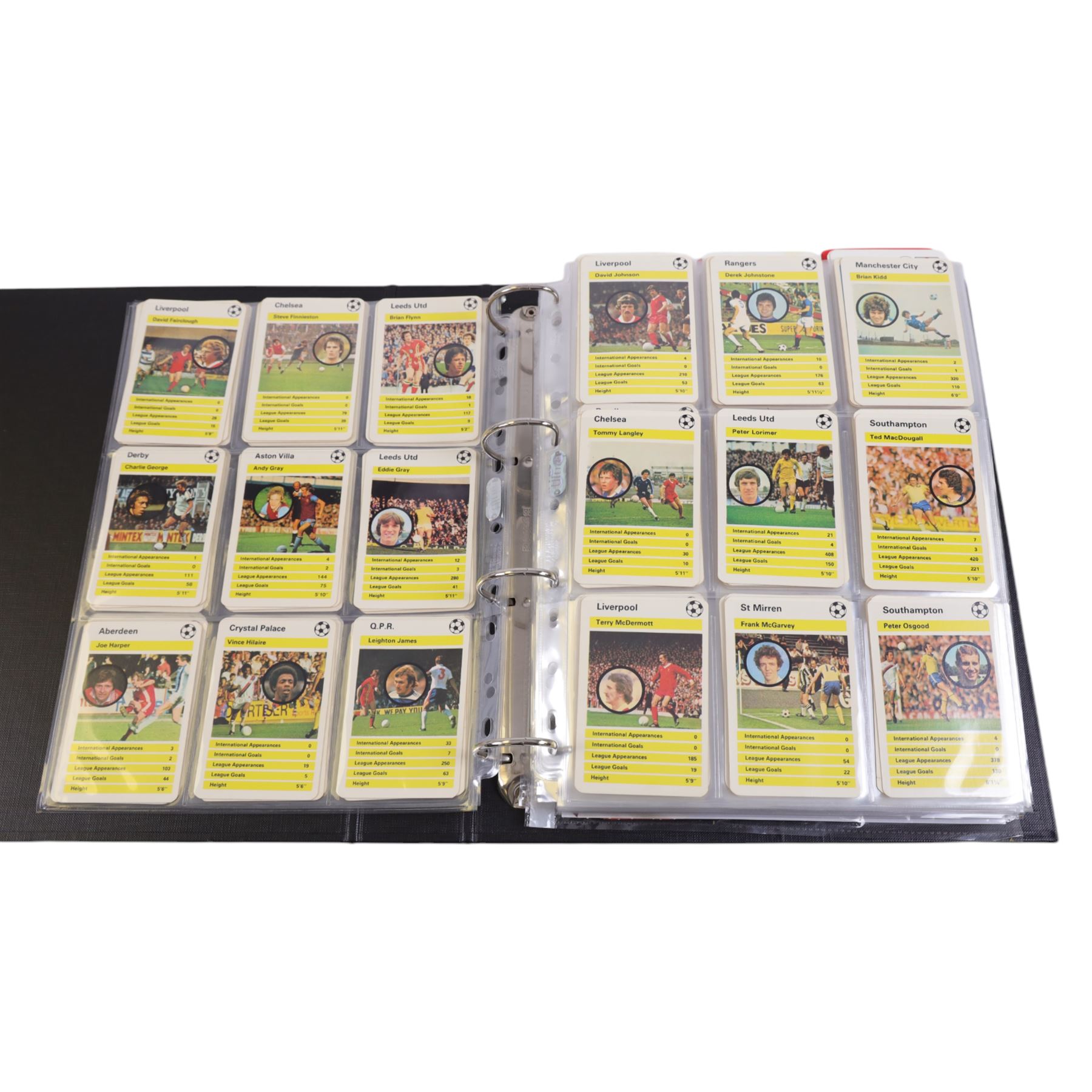 Collection of Football related trading cards, stickers and coins, including 1990 Esso World Cup Coin Collection, an empty 2010 Esso Official England Medal Collection Folder, incomplete 1990 Italy World Cup Commemorative Medal Collection, 1998 The Official England Squad Medal Collection, 1970s Topps All Stars Cards, 1992 Panini Official Football Players cards, Euro 2008 Collectors Binder and Cards, Panini 2009/10 Champions League Stickers, etc housed in four folders