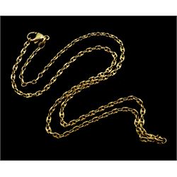 9ct gold mariner link necklace, hallmarked 