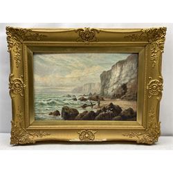 Cyril Tempest (Yorkshire late 19th century): Mast from Shipwreck and Beached Sailing Vessels, pair oils on canvas signed 40cm x 60cm (2)