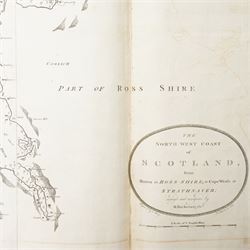 Murdoch MacKenzie Snr (Scottish 1712-1797): 'The North West Coast of Scotland - from Rurea in Ross Shire to Cape Wrath in Strathnaver', 18th century engraved map with linen backing pub. 1776, 109cm x 102cm (unframed)