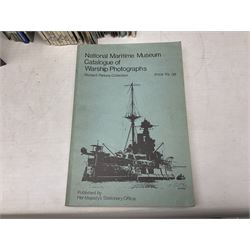 Six Atlas Editions ring binders of Warships Maxi Cards; and large quantity of booklets, cigarette cards etc of naval and shipping interest