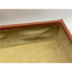 Papworth of Cambridge  leather attaché case, with brass fittings, with internal stationary compartments, H34cm, L47cm 