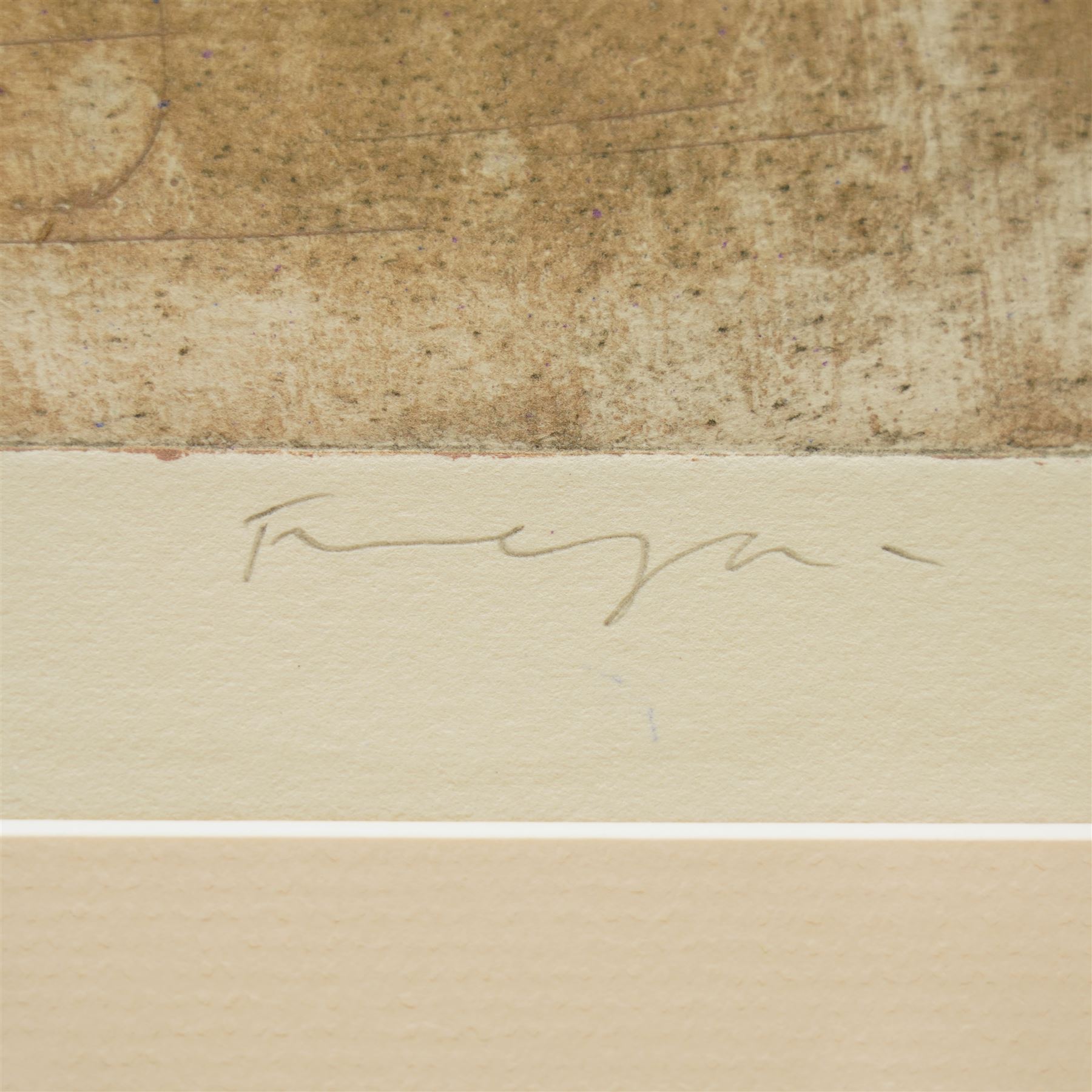 Freya Payne (British 1968-): 'Fallen Angel', limited edition colour etching signed titled and numbered 1/4 in pencil 45cm x 61cm