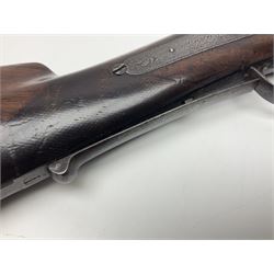19th century Conway Manchester single barrel percussion shotgun, approximately 15-bore, the 79cm (31