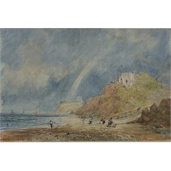 George Weatherill (British 1810-1890):  Rainbow over Whitby, watercolour signed and dated 1872, 12.5cm x 19cm
Provenance: part of an important single owner Weatherill Family collection