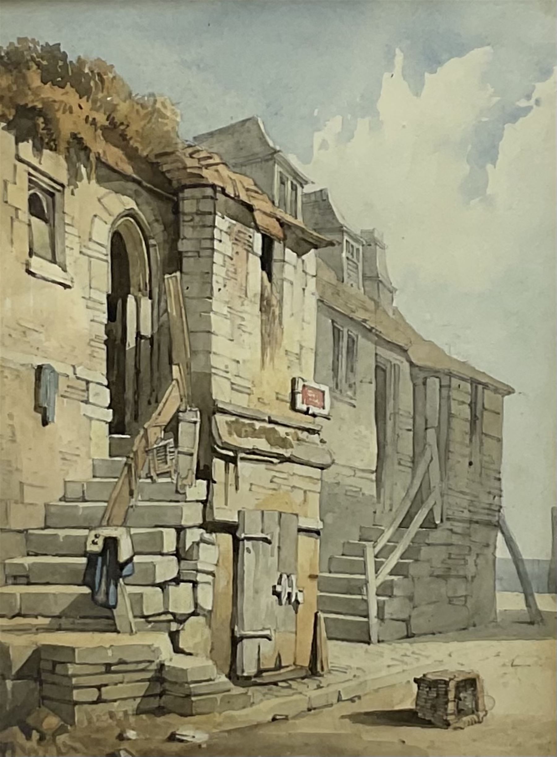 George Pyne (British 1800-1884): 'Cottages', watercolour inscribed and dated 1931 verso 25cm x 18cm
Provenance: purchased from Christies 1982