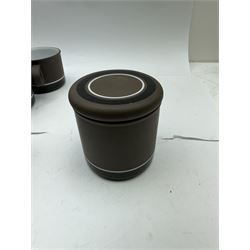 Hornsea Lancaster Vitramic Contrast pattern tea service, including coffee pot, jug, sugar bowl, cups saucers, etc together with other items of Hornsea Lancaster Vitramic