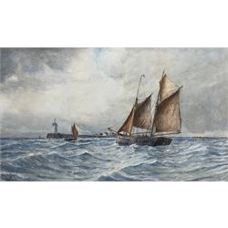 William Henry Pearson (British 1849-1923): ‘Making the Harbour’, watercolour signed and ti...