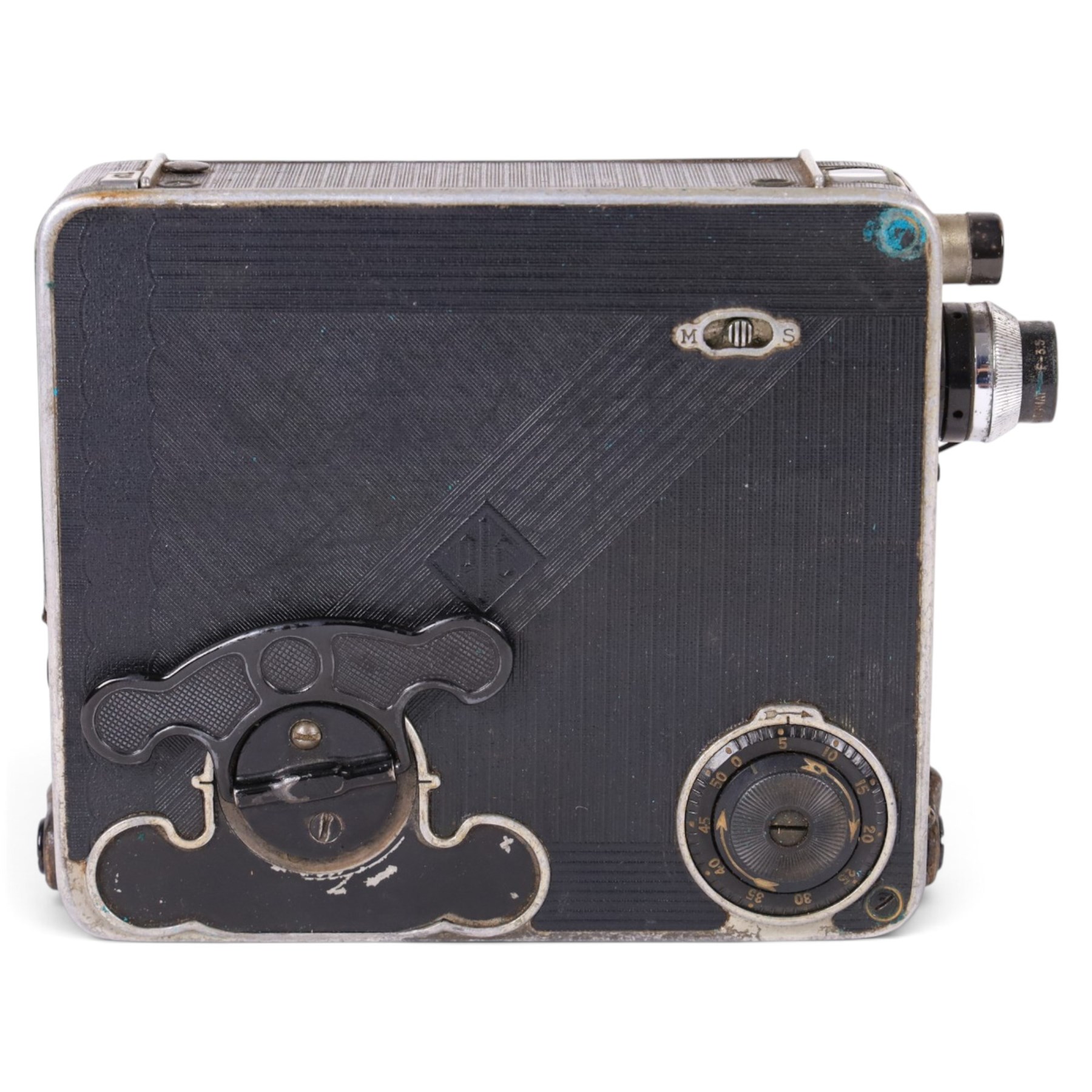 Simplex Pockette 16mm Movie Camera, serial no. C-009475, with case