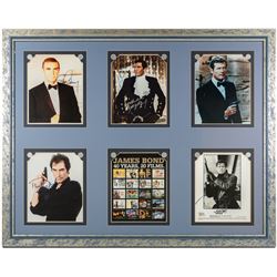 James Bond 40 years 20 films signed commemorative montage, comprising signed photographs o...
