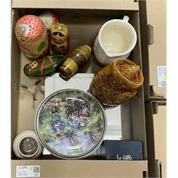 Collection of Beswick figures, together with other collectables, including Russian dolls, teapots, vases etc, in six boxes