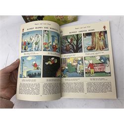 Collection of Vintage children's annuals, to include a number of Rupert the Bear examples dating from the 1940's, comprising 'The New Rupert Book' 1947, 'More Adventures of Rupert' 1947, 'A New Rupert Book' 1945, 'Rupert In More Adventures' 1944,  'More Rupert Adventures' 1943 and two examples of 'The Rupert Book' dated 1941 and 1948