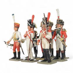 Starlux, eight French Napoleonic figures, H7cm

