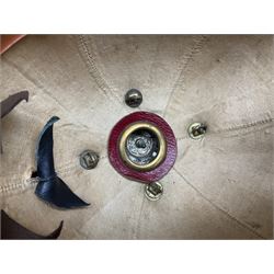 Victorian British Army South Lancashire Regiment 1st Volunteer Battalion other ranks blue cloth home service helmet with helmet plate, spike and chinstrap