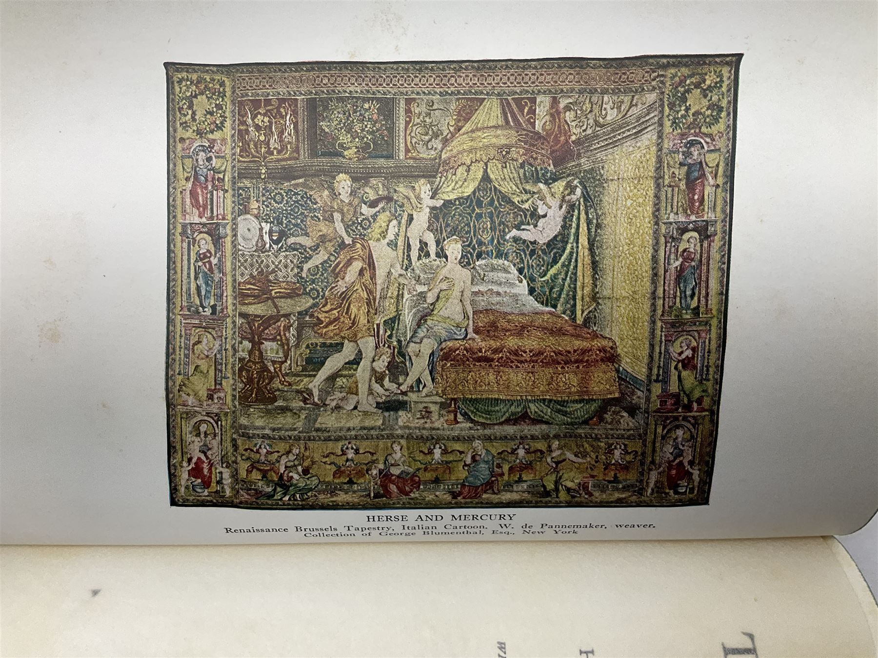 Collection  of 'the Flowers of Sheakspeare' bound in a book, approximately twenty nine studies in watercolour, each work detailing the act the flower is mentioned, together with the tapestry book by Candee. 