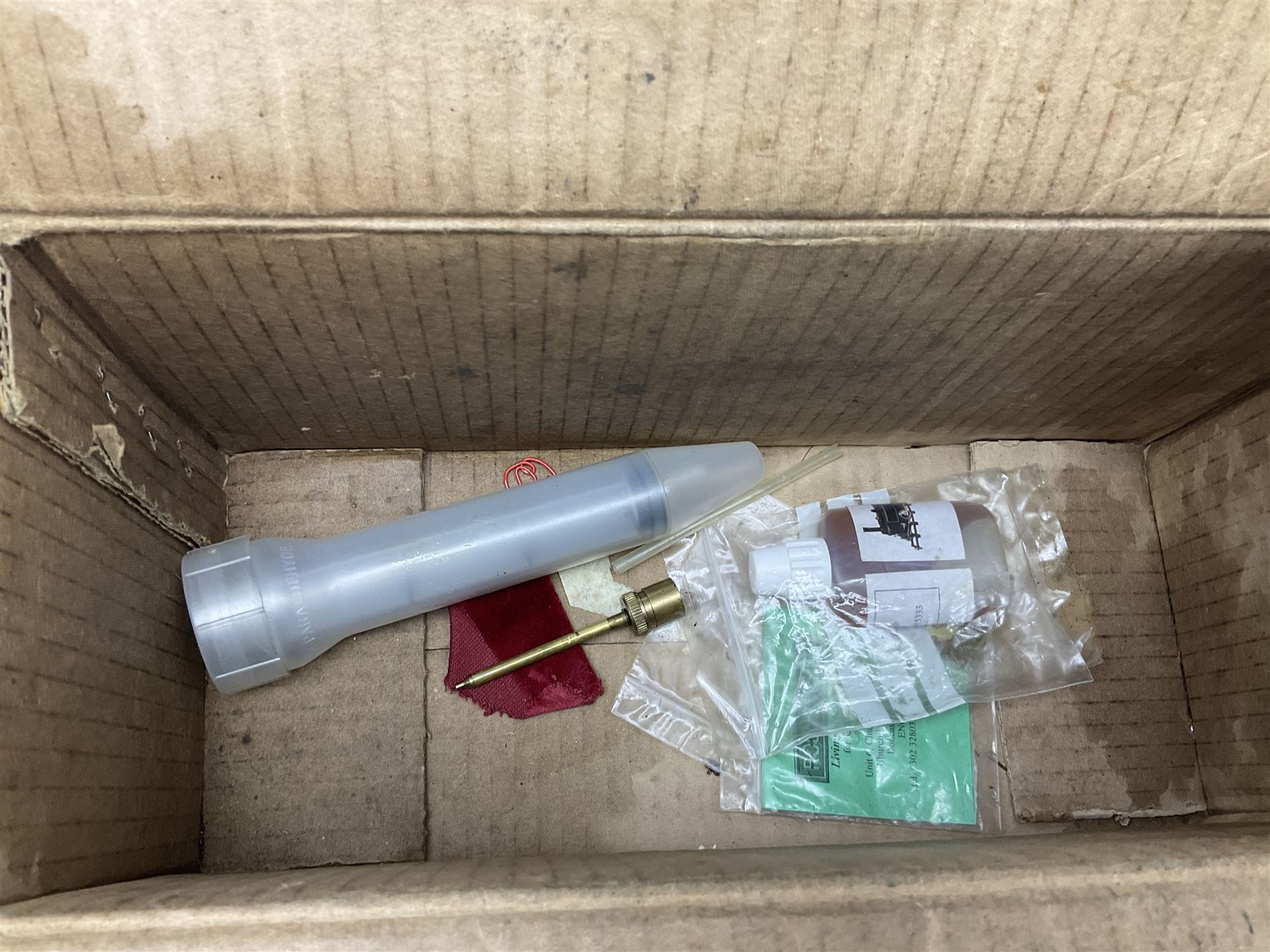 Roundhouse G scale, gauge 1 0-6-0, live steam tank locomotive ‘Lady Anne’, in crimson, black and brass livery, unboxed, together with a Futaba digital proportional radio control system