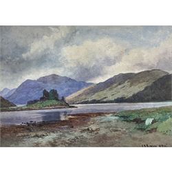 James Alfred Aitken RSW (Scottish 1846-1897): Loch Scene, watercolour signed 25cm x 34cm 