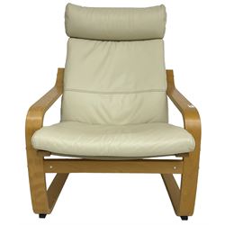 IKEA 'Poang' cantilever armchair