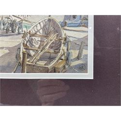 John Lynch (British 20th Century): 'The Front of Robin Hood's Bay', watercolour signed with monogram, titled verso 26cm x 36cm 