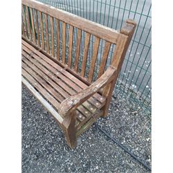 Hardwood garden bench - THIS LOT IS TO BE COLLECTED BY APPOINTMENT FROM DUGGLEBY STORAGE, GREAT HILL, EASTFIELD, SCARBOROUGH, YO11 3TX