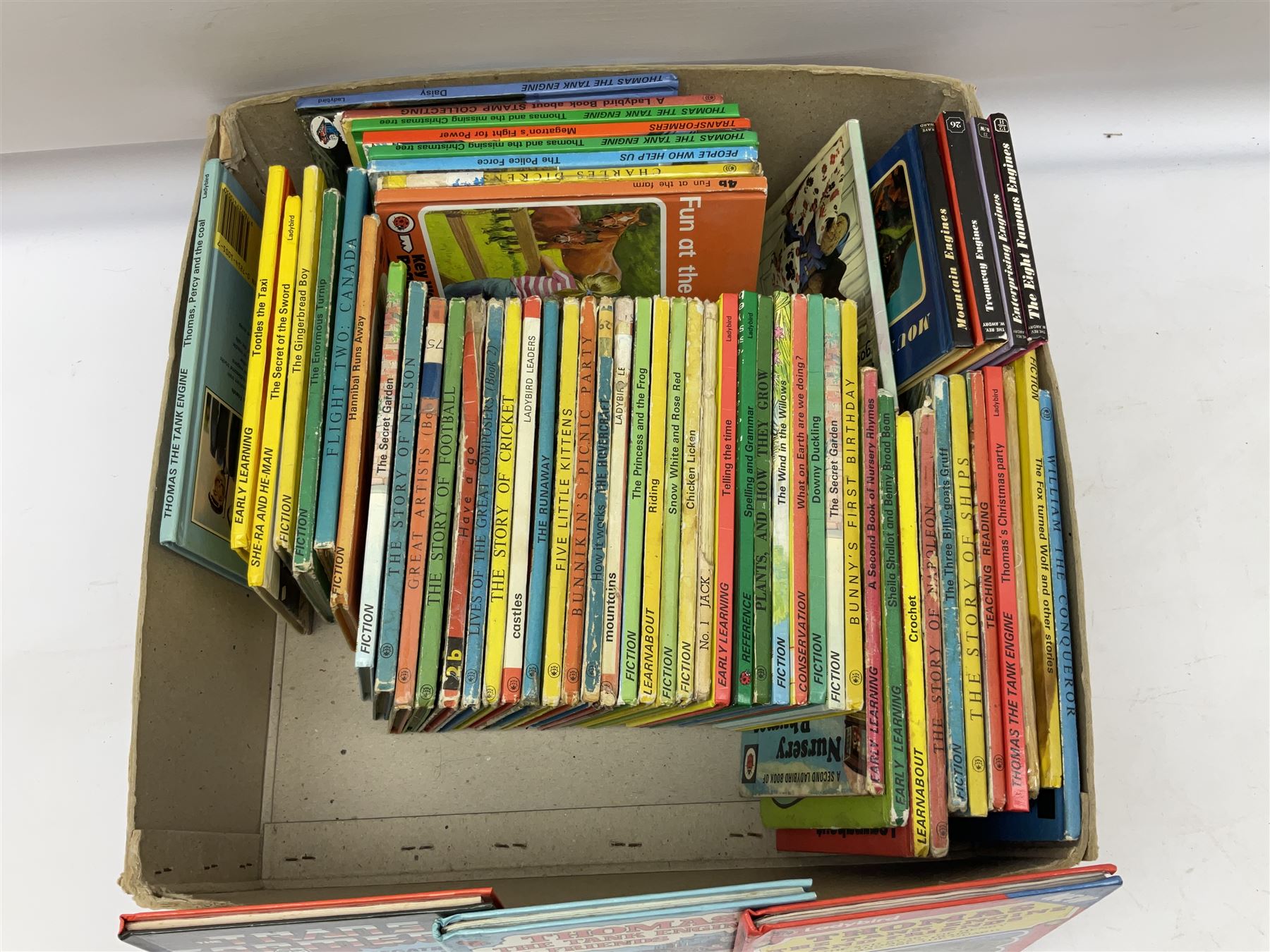 Collection of approximately fifty five Ladybird books, to include The Princess and the Frog, The Story of Ships, Bunny's First Birthday, William the Conqueror etc