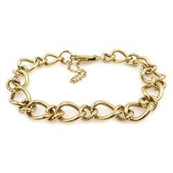  9ct gold fancy link bracelet, hallamarked, approx 26.7gm  