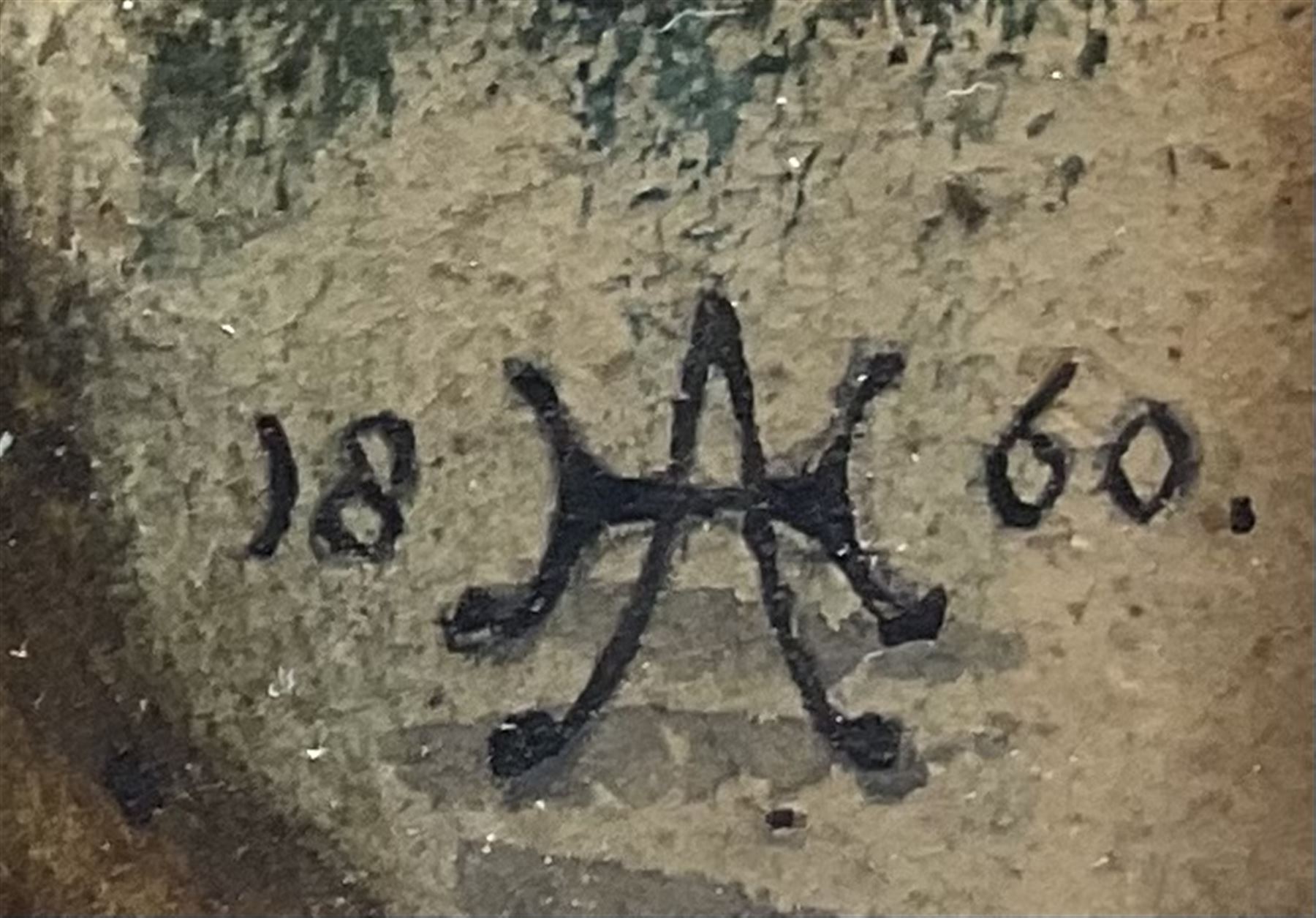 Charles Hamilton Aide (French/British 1826-1906): 'Lord Leighton and Friends, in the Minstrel's Gallery', watercolour signed and dated with monogram 1860, 23cm x 35cm 