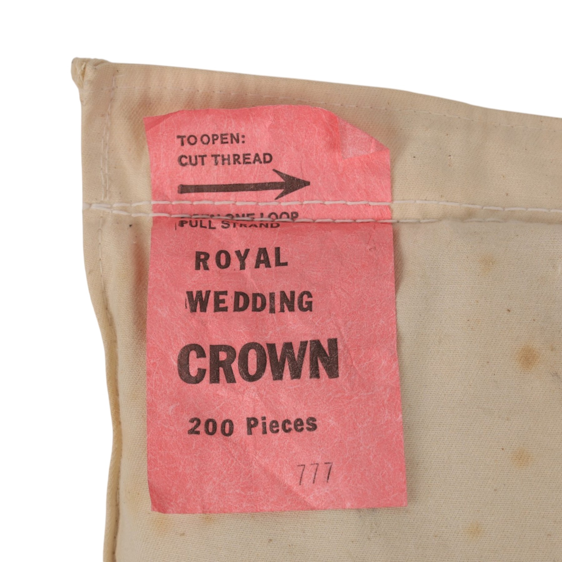 Two hundred Queen Elizabeth II 1981 'Charles and Diana Royal Wedding' one crown coins, in sealed bag