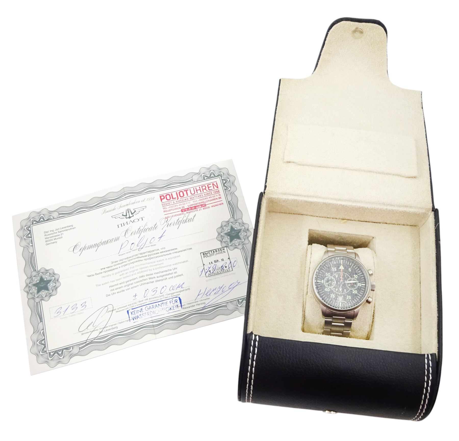 Boctok four gentleman's manual wind wristwatches, two Poljot chronograph's and an Amphibian automatic wristwatch