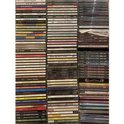 A large collection of mostly Jazz CD's including Kay Starr, Frank Sinatra, Ella Fitzgerald, Glenn Miller, Bing Crosby and other music in four boxes (400+)