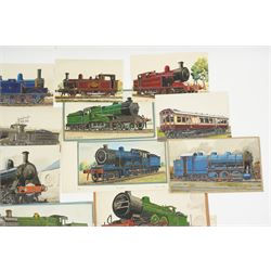 J Howorth - Collection of twenty eight watercolours of railway locomotives, all signed and dated from 1947-1966, various sizes, all unframed